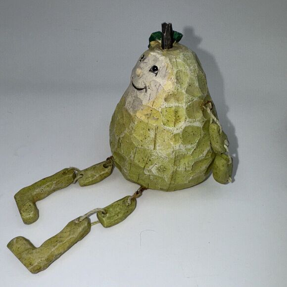 Vintage 80s Anthropomorphic Shelf Sitter Fruit Figures Orange Pear Carmel Apple* - Picture 7 of 10